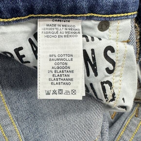 True Religion Mens Jeans Rocco Relaxed Skinny Color Liquid Indigo No Flap  29 - Picture 8 of 8